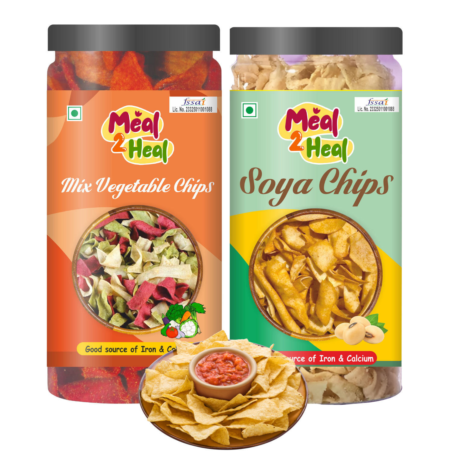 Mix Vegetable Chips & Soya Chips (Roasted Clean Crunch Duo)