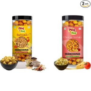 Barbeque Makhana & Cheese Tomato Makhana (Balanced Snack Pair)