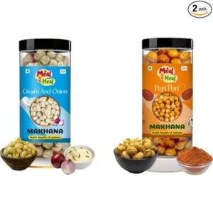 Cream & Onion Makhana & Peri Peri Makhana (Energy Crunch Combo)
